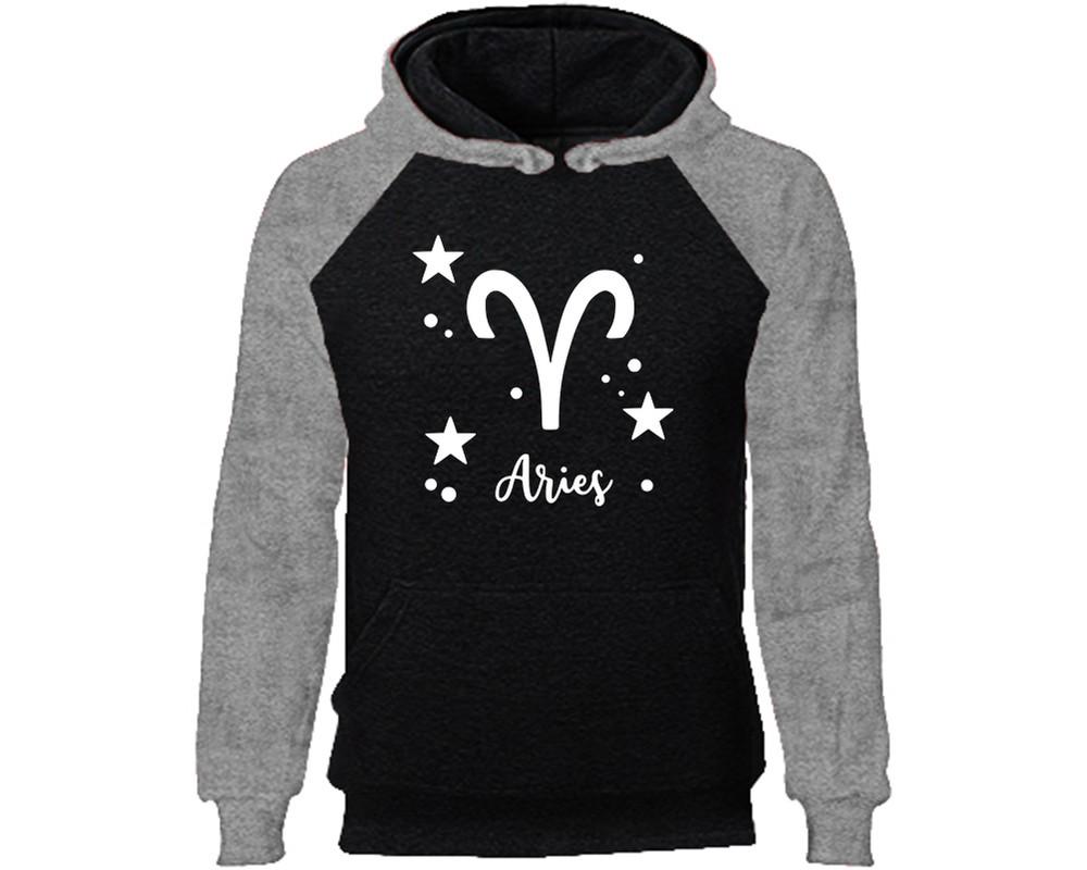 Aries Zodiac Sign hoodie. Grey Black Hoodie, hoodies for men, unisex hoodies