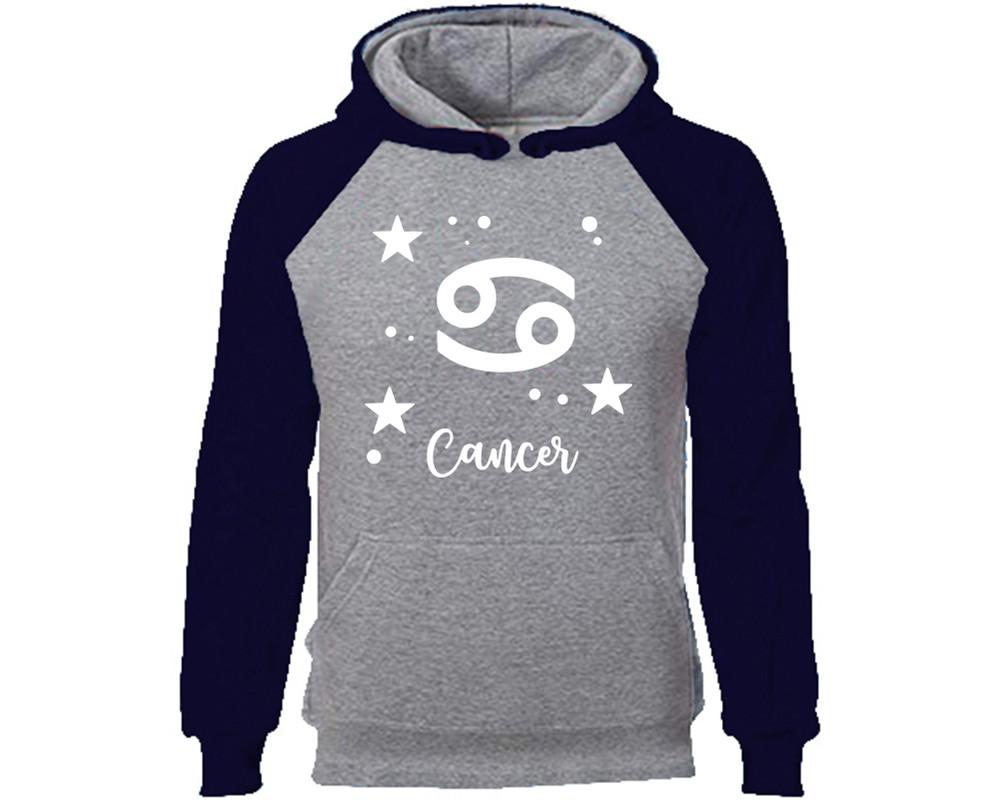 Cancer Zodiac Sign hoodie. Navy Blue Grey Hoodie, hoodies for men, unisex hoodies