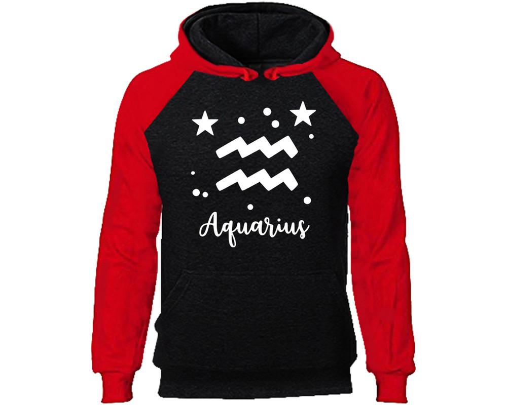 Aquarius Zodiac Sign hoodie. Red Black Hoodie, hoodies for men, unisex hoodies