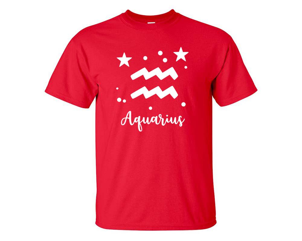 Aquarius custom t shirts, graphic tees. Red t shirts for men. Red t shirt for mens, tee shirts.