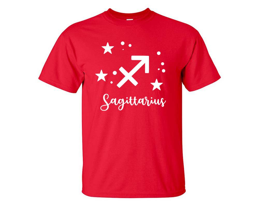 Sagittarius custom t shirts, graphic tees. Red t shirts for men. Red t shirt for mens, tee shirts.