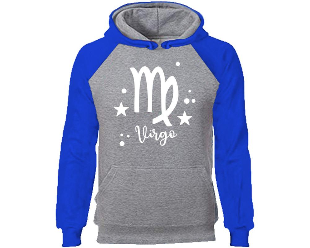 Virgo Zodiac Sign hoodie. Royal Blue Grey Hoodie, hoodies for men, unisex hoodies