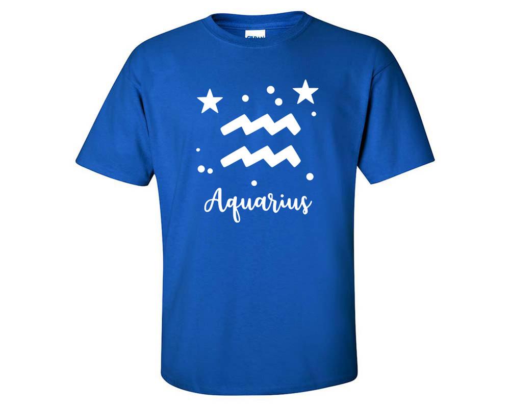 Aquarius custom t shirts, graphic tees. Royal Blue t shirts for men. Royal Blue t shirt for mens, tee shirts.